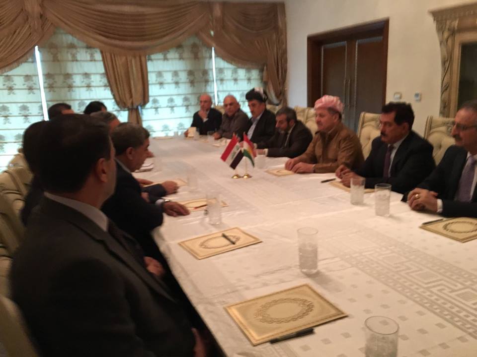 Bi wêne Serkirdeyên Iraqê Pêşwaziya Barzanî dikin